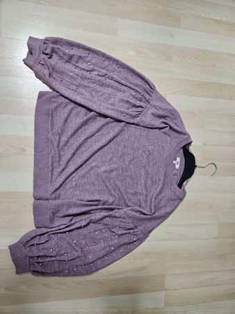 Pullover C&A lila mit Perlen