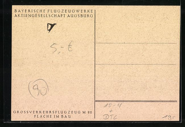 Foto & Poster: Augsburg, Bayerische Flugzeugwerke AG, G – Usato da Berlin venduto da bartko-reher 1