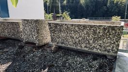 Pflanztrog Waschbeton rechteckig Blumentopf