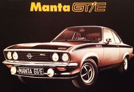 Blechschild-OPEL MANTA GT/E