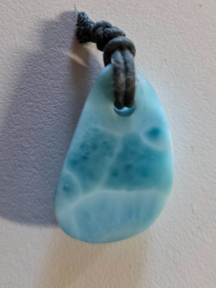 Minerali & Pietre curative: Larimar Stein Anhänger 3,5 cm x 2 cm – Usato da Walterswil BE venduto da Lonitti 1