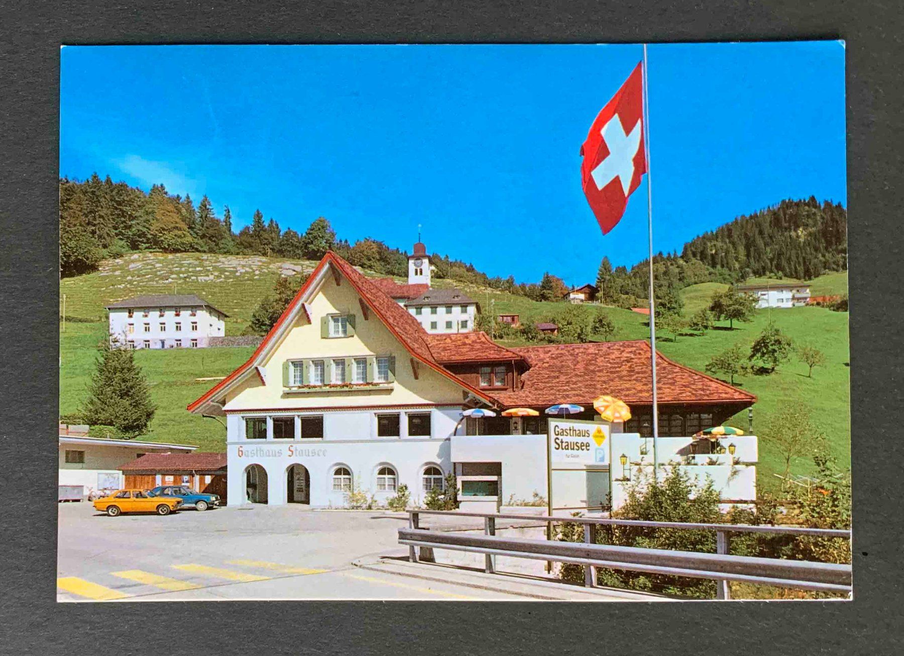 Cartoline postali: AK Gasthaus Stausee Innerthal – Usato da Goldau venduto da artelier1