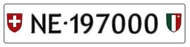 Insegne: Plaque auto NE 197000 – Nuovo (secondo la descrizione) da Boudevilliers venduto da ENCHERES-PLAQUES-NE