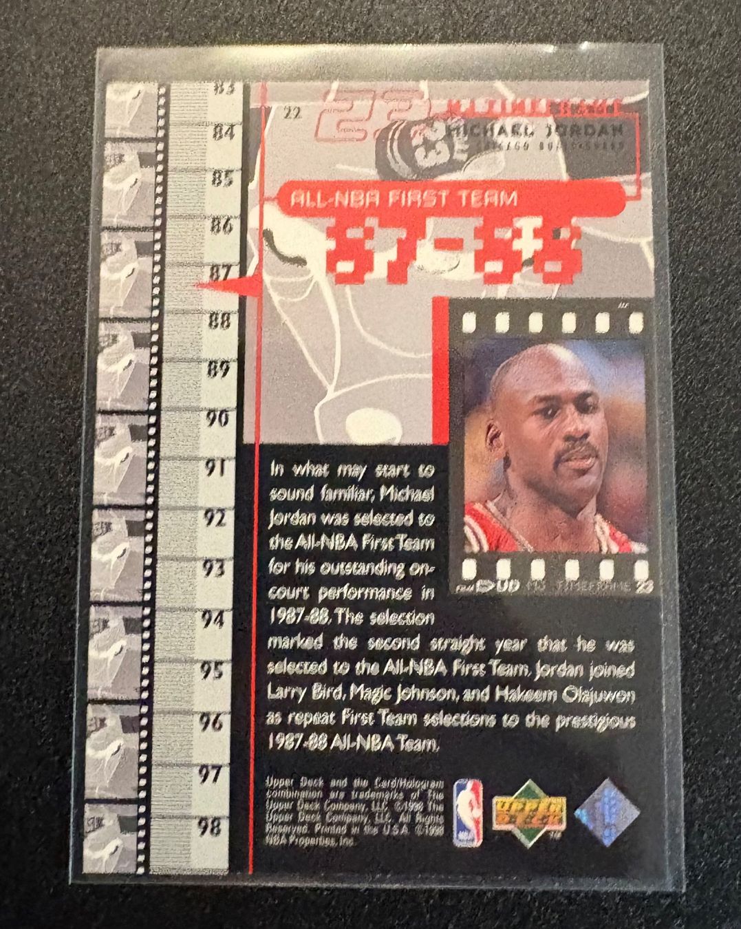 Nba Cartes à collectionner: NBA Michael Jordan Upper Deck Timeframe 87/88 Card – Neuf (Voir description) à Muttenz par joba23 1