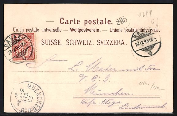 Cartes postales: Litho Ragaz, Hermitage, Solitude um 1900 – D'occasion à Berlin par bartko-reher 1