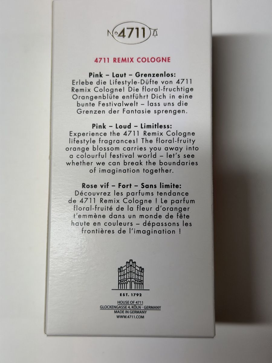 4711 Parfums & Eau de Toilette: 4711 2 x Remix Cologne Eau de Cologne 100 ml – D'occasion à fey par Caductilometre 4