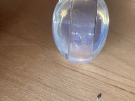 Bague Lalique Cabochon Cristal Opale Signée France