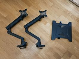 2x Icy Box Monitorständer + 1x Notebookhalterung