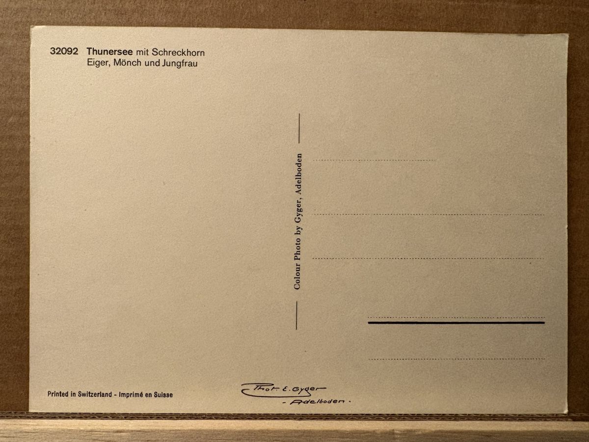 Ansichtskarten: AK von Thunersee mit Bergpanorama – Gebraucht aus Rümlang von Kartenpost1 1