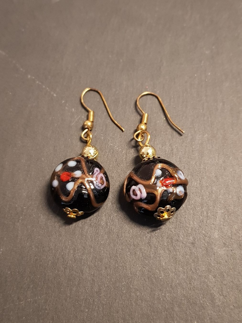 Murano Orecchini pendenti & Orecchini a lobo: Boucles d'oreilles Murano laiton vintage – Usato da Veyrier venduto da sosozizou 1