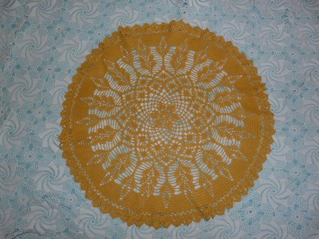 Altra biancheria da tavola: Häkeldecke / Tischdecke, honig, Handarbeit, Boho-Style – Usato da Nunningen venduto da Ave51