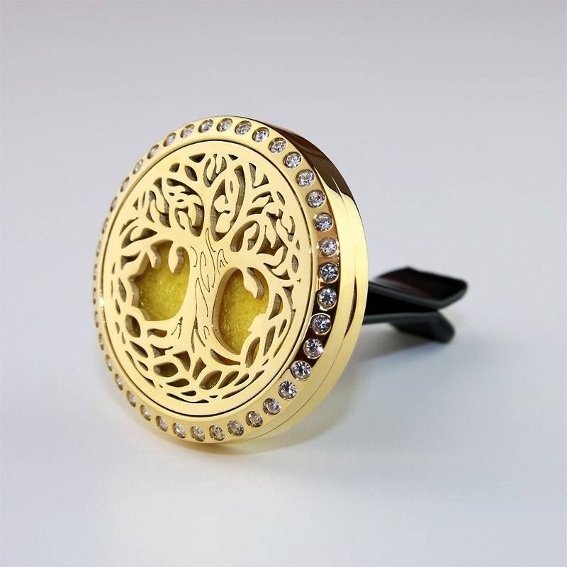 Diffusori di oli essenziali: Diffusor - Lebensbaum - Messing Ø 3 cm mit Strass – Nuovo e nell'imballaggio originale da Mauren venduto da Yeelen