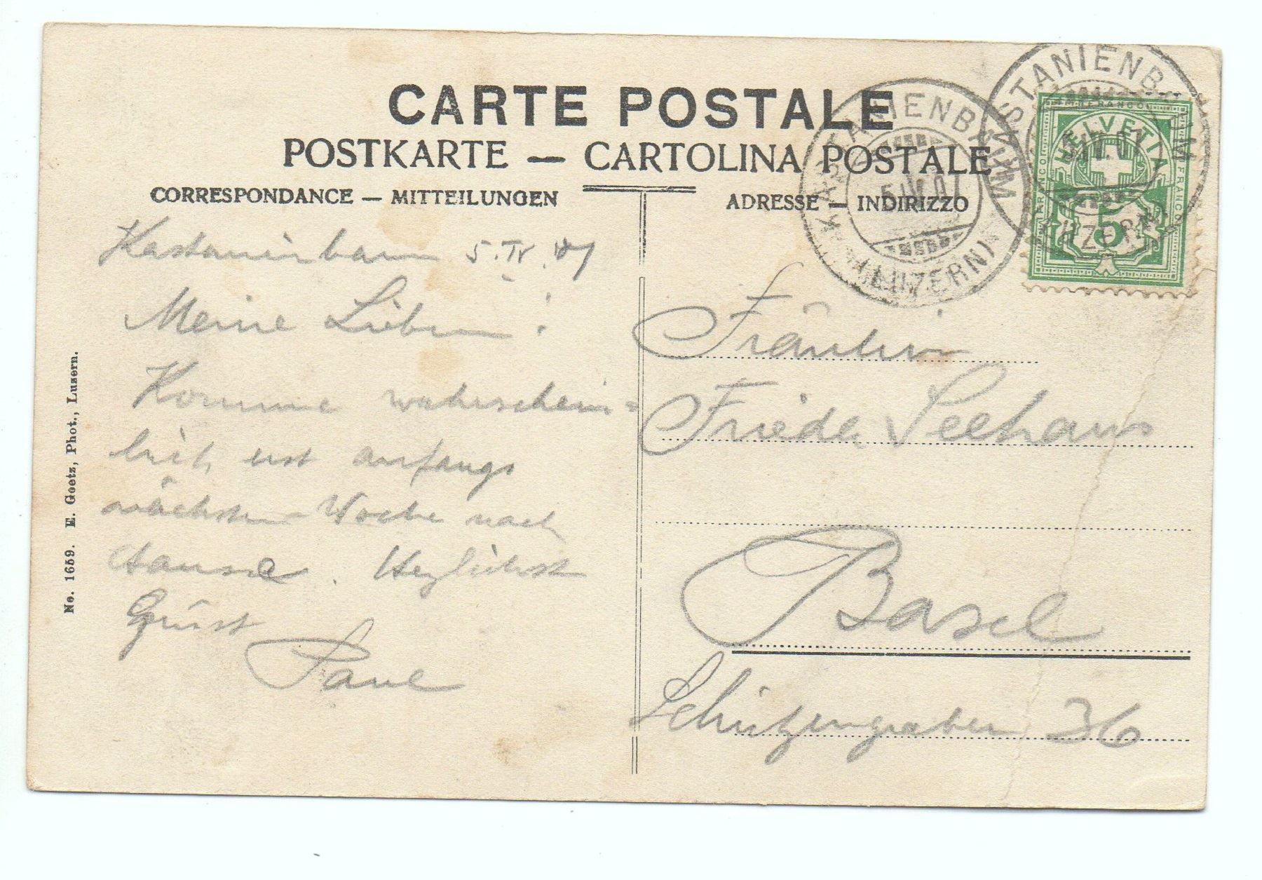 Cartes postales: KASTANIENBAUM bei Luzern – D'occasion à Jona par philajona 1