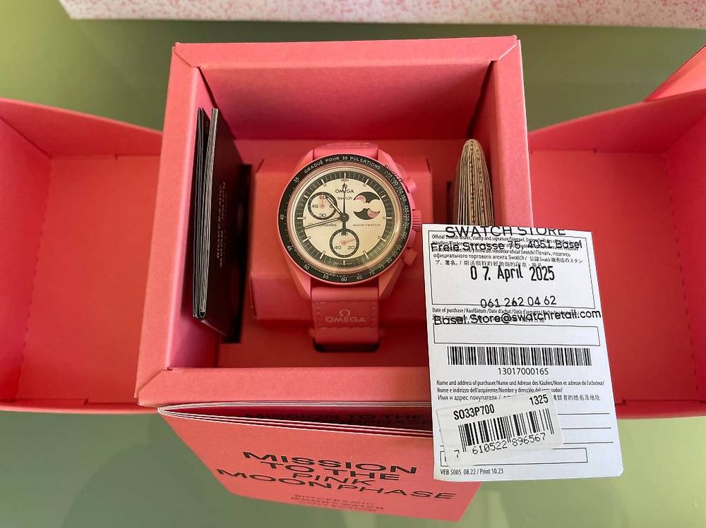 Swatch Orologi: NEW Swatch MISSION TO THE PINK MOONPHASE – Nuovo e nell'imballaggio originale da Basel venduto da shj 1