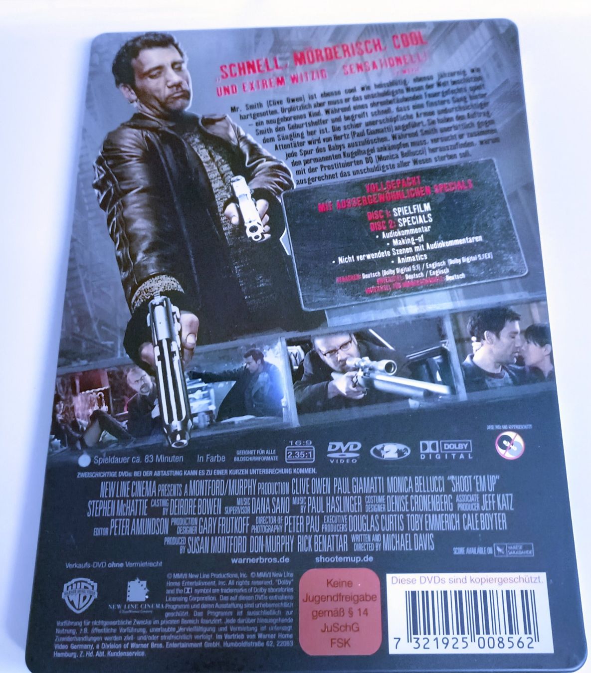 Tutti i DVDs: Shoot 'Em Up - 2-Disc Special Edition DVD Steelbook – Nuovo (secondo la descrizione) da Köniz venduto da Movieportal007 2