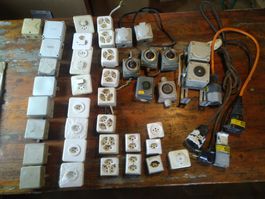 Elektrische Komponenten Steckdosen Schalter Konvolut gute...