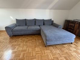 Grosses Ecksofa YOKO, Conforama, Stoff grau – Top Zustand