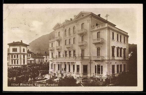 Cartes postales: AK Lugano-Paradiso, Hotel Ritschard – D'occasion à Berlin par bartko-reher