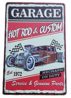 GARAGE HOT ROD & CUSTOM   - Blechschild (neu, OVP)