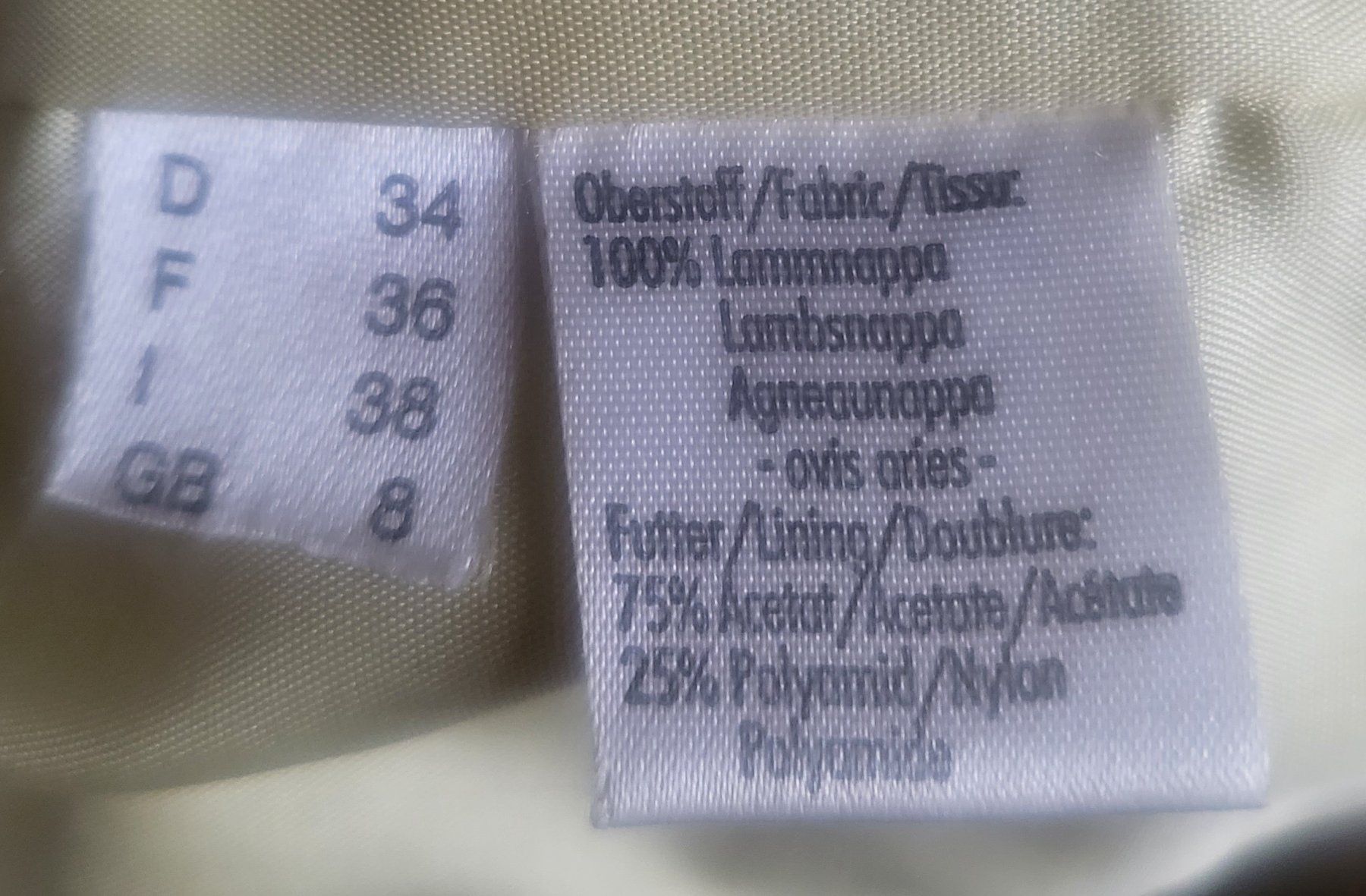 Madeleine Giacche: Veste en cuir Madeleine, taille 34. – Usato da Neuchâtel venduto da wikit 6