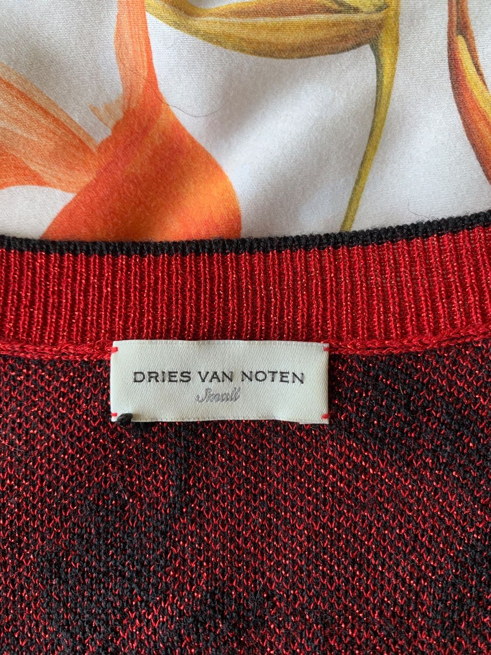 Dries Van Noten Maglioni & Felpe: Dries van Noten: Exklusiver Pullover, Rot/Schwarz, NP 700, S – Nuovo (secondo la descrizione) da Luzern venduto da designluzern 5