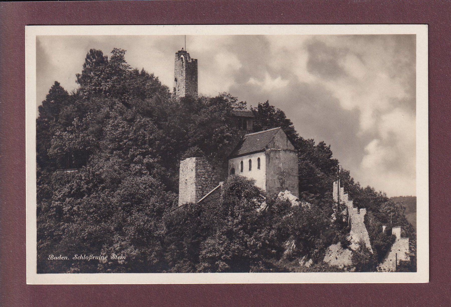 Cartes postales: BADEN - Schlossruine Stein – D'occasion à Pully par nicecards
