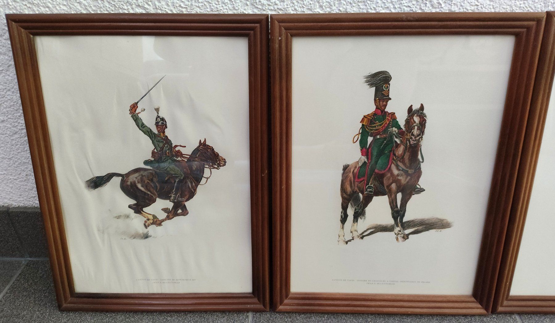 Grafica & Litografie: 4 Lithographies 3 militaire 1 paysage – Usato da Grandson venduto da proekt 1