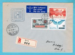 3 Pro Aero Flüge 1938 mit Zusatzfrankaturen. Ab Fr.1!
