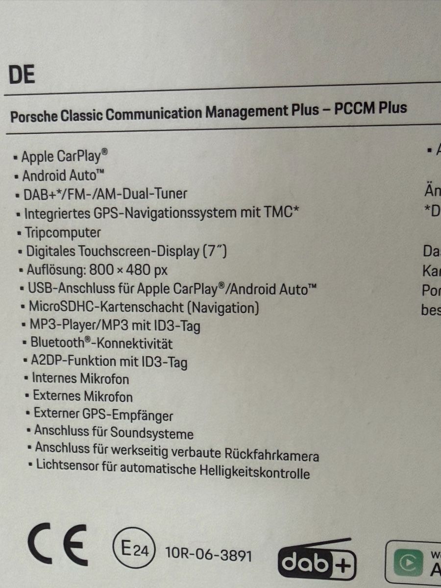 Lettore multimediale & Streamer: Porsche Classic Communication Management Plus (PCCM+) – Usato da Bellach venduto da Mike_e 2