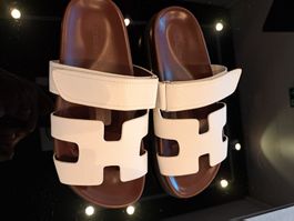 Ciabatte Hermes bianche con H taglia 36 quasi nuove