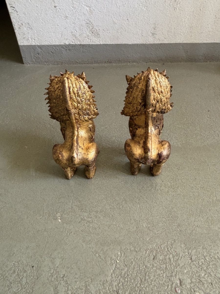 Tutte le decorazioni: paire de chiens Bronze doré ancienne – Usato da Buttes venduto da ButtA15 3