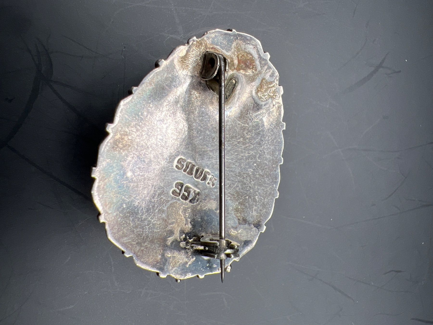 Broschen & Nadeln: Silber Brosche mit grünem Malachit Stein – Gebraucht aus Uznach von Ya_x7x6 2