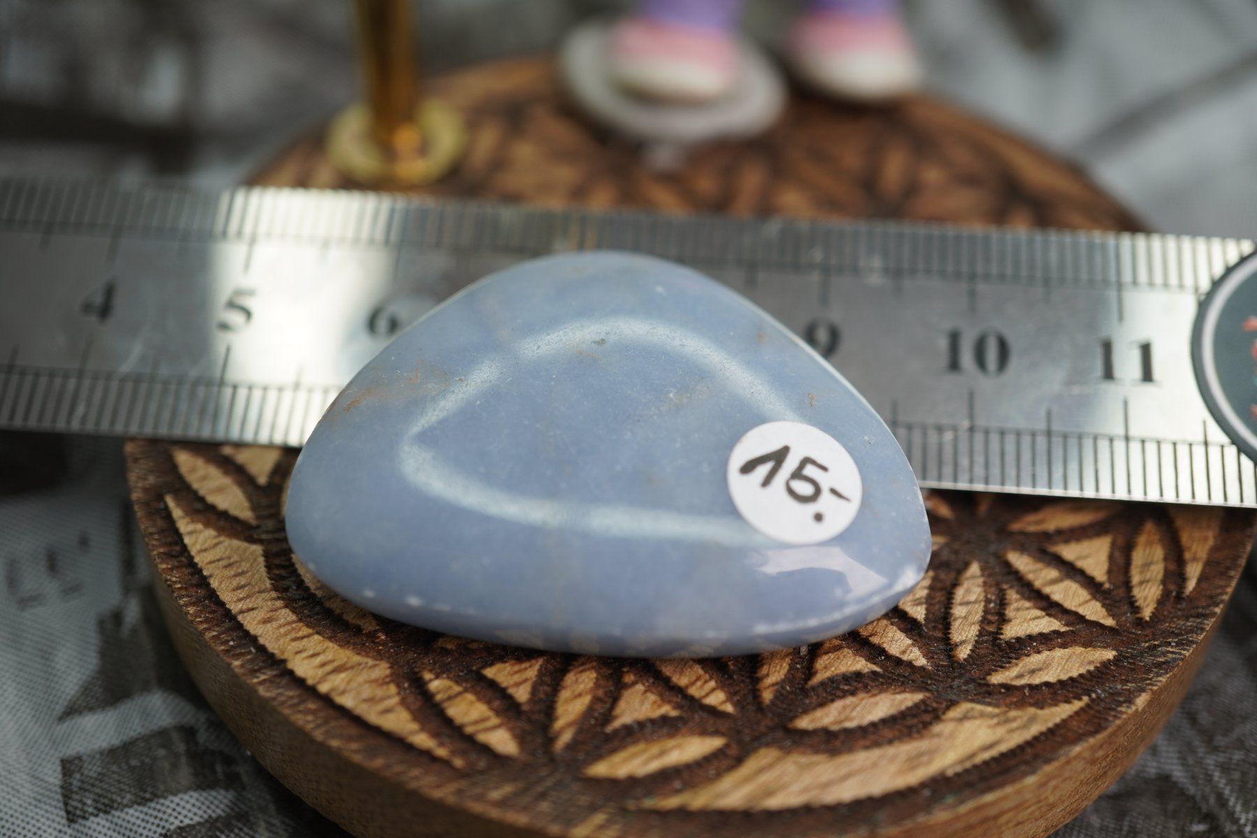 Minerali & Pietre curative: Angelit Blau      Scheibenstein     ab 1.-    Aus  Räumung – Nuovo e nell'imballaggio originale da Eschenbach SG venduto da topstone 1