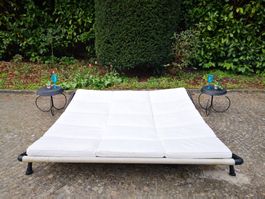 🤩6 STK: 1 XXL GARTEN-LIEGE, 3 NEUE LIEGEKISSEN & 2 TISCHE