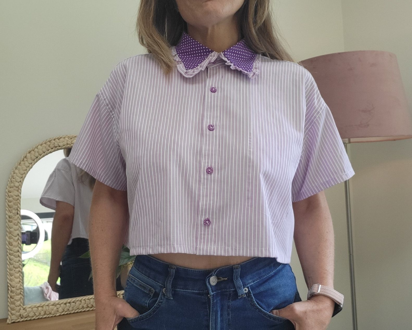 Camicette: Chemise masculine transformée Upcycling – Usato da Martigny-Croix venduto da barbamama1977