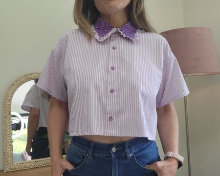 Chemise masculine transformée Upcycling