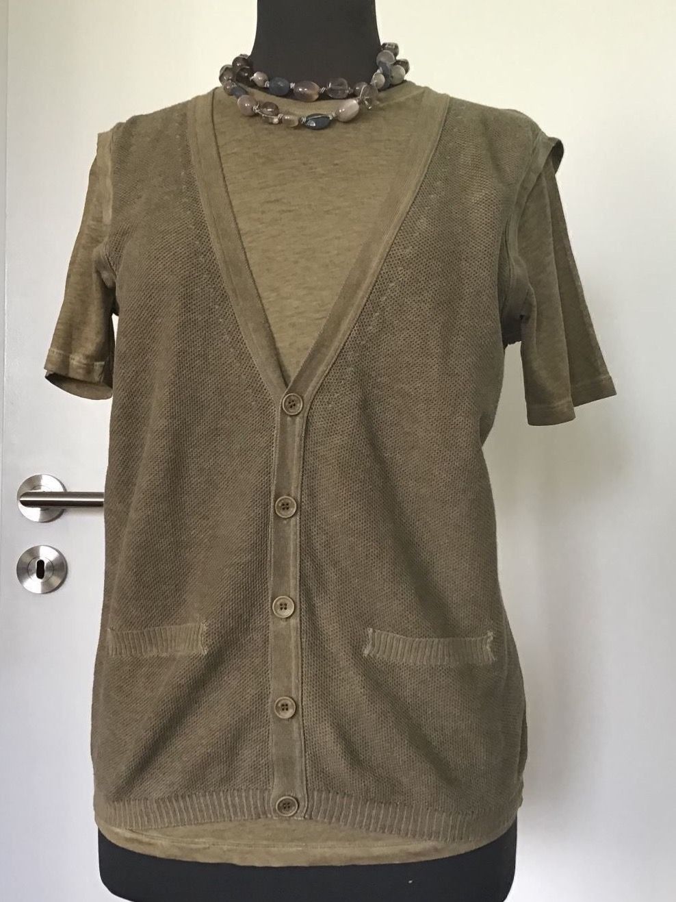Benetton Maglioni & Felpe: BENETTON Kurzarm Shirt - Leinen/Baumwolle – Usato da Besazio venduto da lionheart63