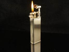 DUNHILL Sylphide Tischfeuerzeug! Massiv Sterlingsilber 173 g
