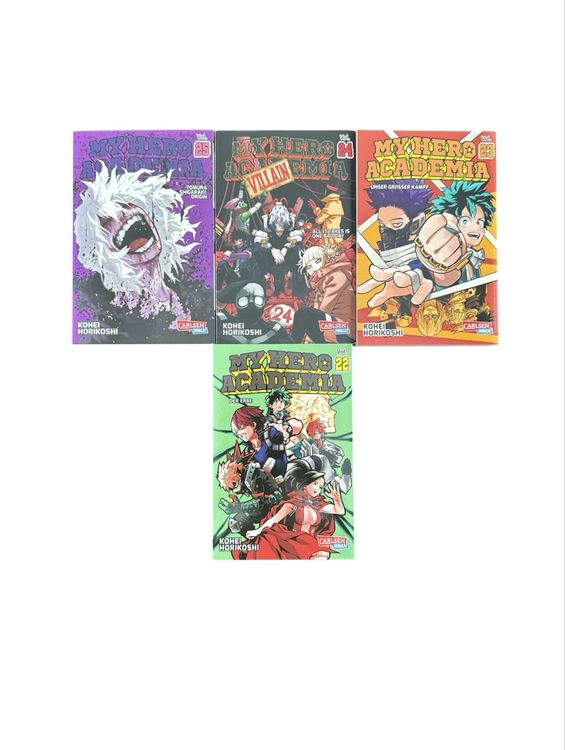 Fumetti: My Hero Academia Band 22 bis 25 + Vigilante 1 & Farbkarte  – Usato da Rheineck venduto da Raphaeloviol