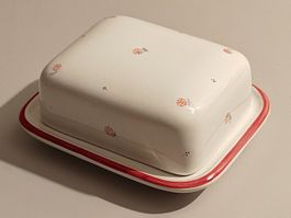 Butterdose Keramik - Handmalerei - Goldhammer Keramik