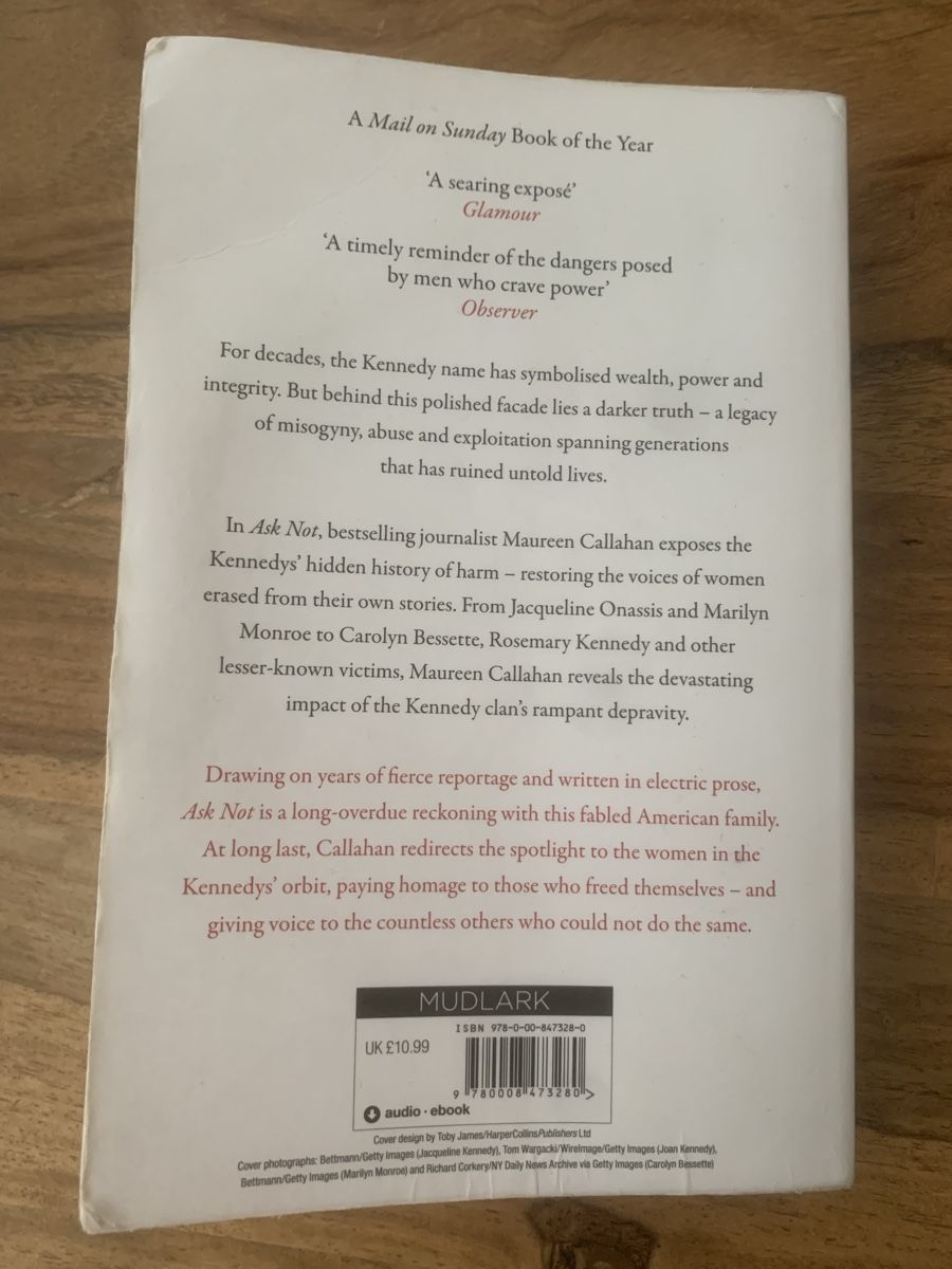 Libri: Buch Ask Not The Kennedys - Maureen Callahan  – Usato da Zürich venduto da MK124 1