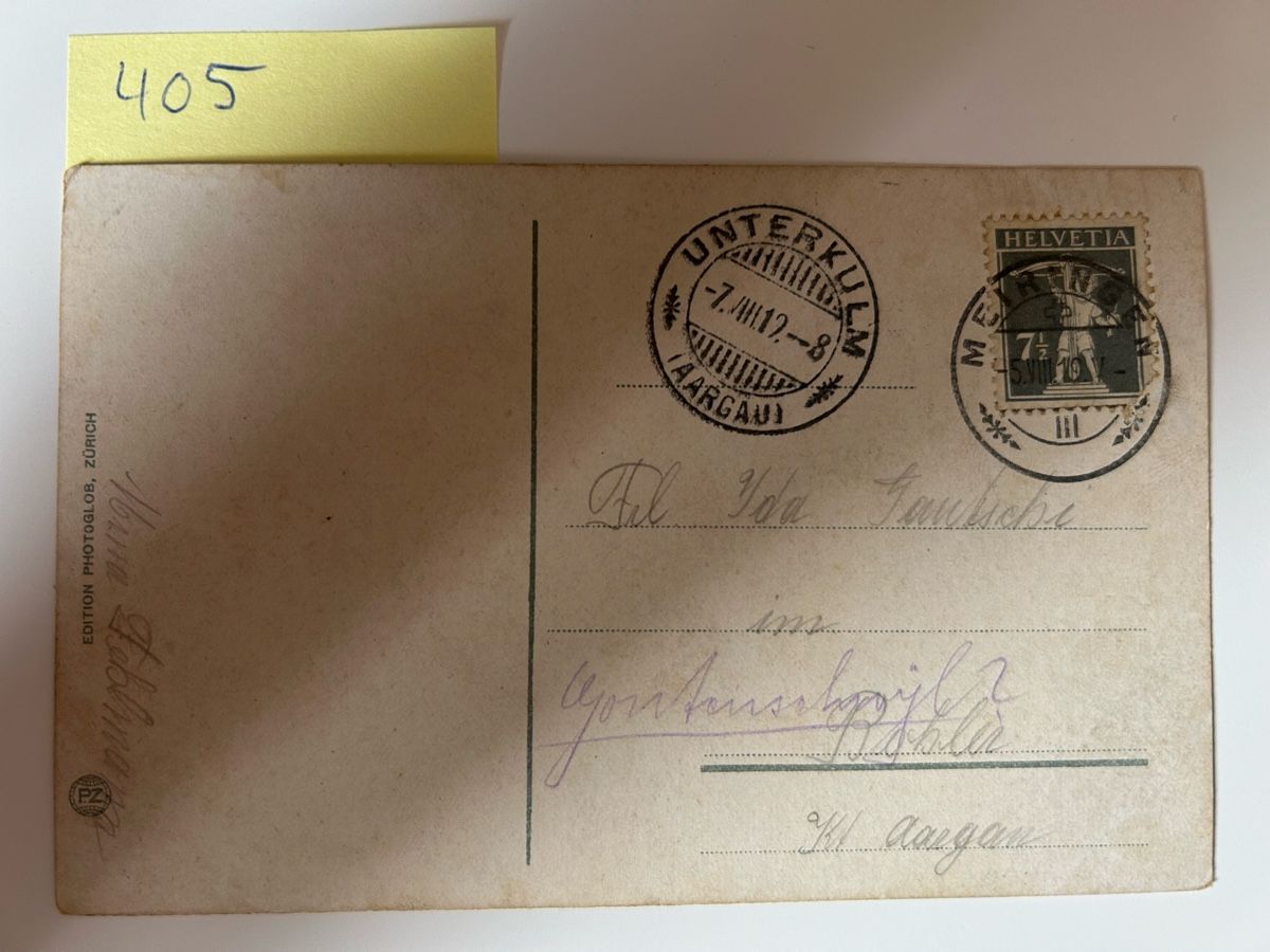 Cartoline postali: Ansichtskarte Brünigbahn mit Zug, 1912 – Usato da Niederwil AG venduto da dahu75 1