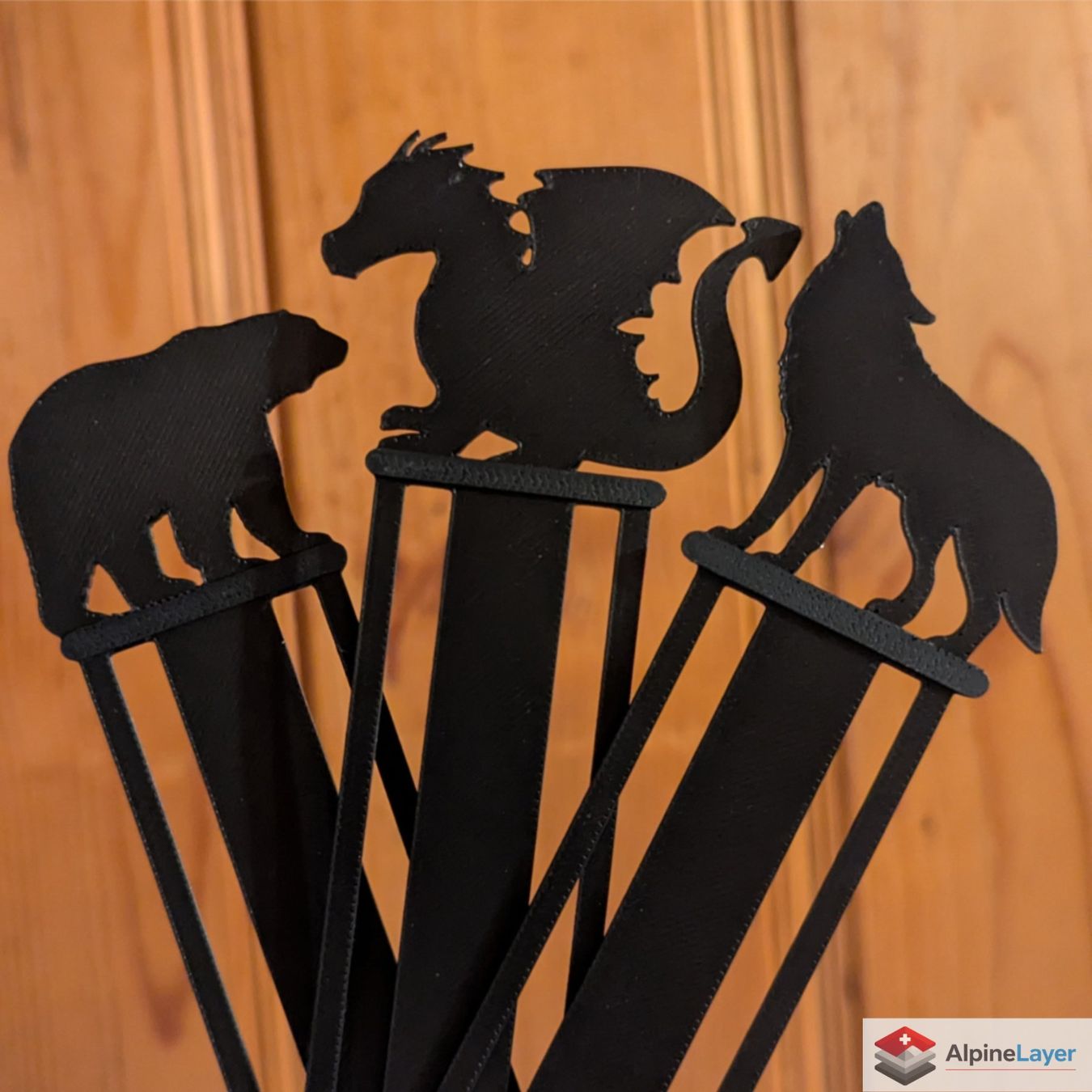 Altre raccolte & rarità: Dragon Wolf Bear 3D Printed Bookmarks Set – Nuovo (secondo la descrizione) da Losone venduto da AlpineLayer