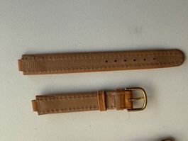 Bracelet de montre en cuir boucle dorée 44 pièces 13mm