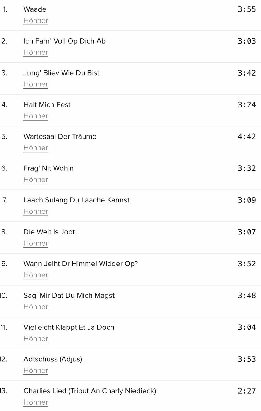 CD: Hoehner - Wartesaal (TOP-Zustand!) – Usato da Brunnen venduto da Barfly5 2