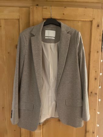 Zara Blazer hellgrau strukturiert gebraucht Zustand
