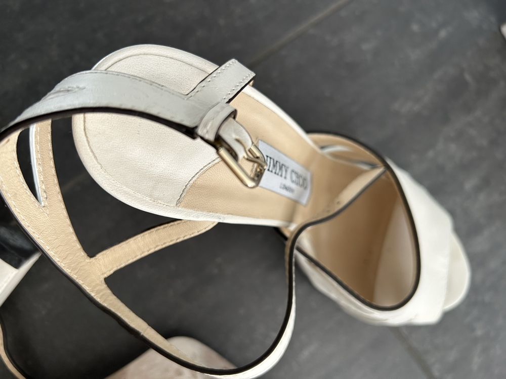 Jimmy Choo 39 white summer pumps 4