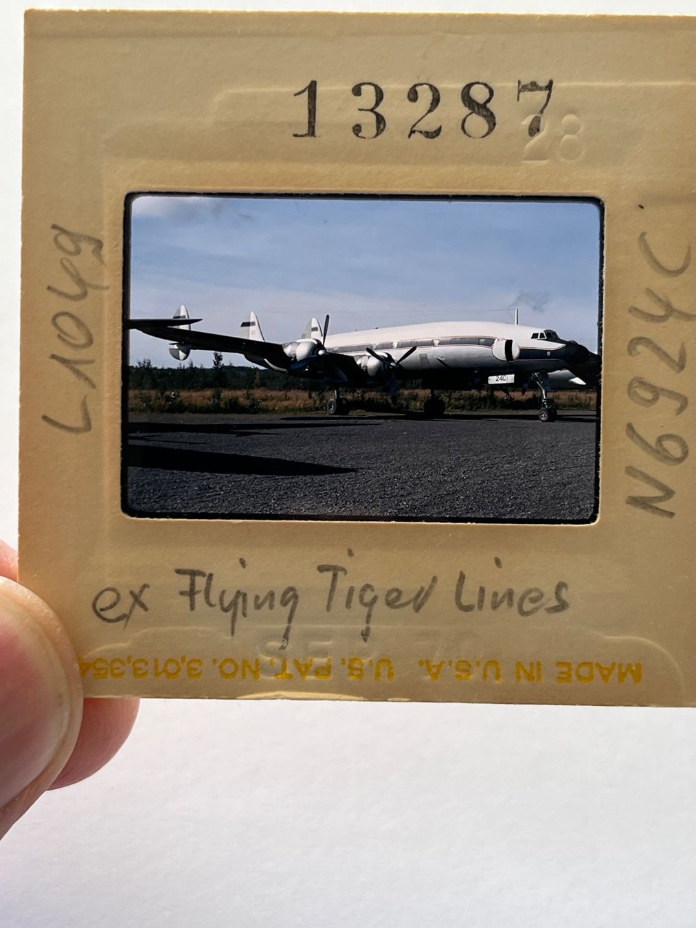 Foto & Immagini: Dia Flying Tigers Lockheed L-1049 Super Constellation N6924C – Usato da Winterthur venduto da rotkur 1