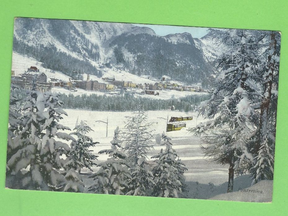 Cartoline postali: Pontresina Winterlandschaft Postkarte Schweiz – Usato da Zürich venduto da t24_de