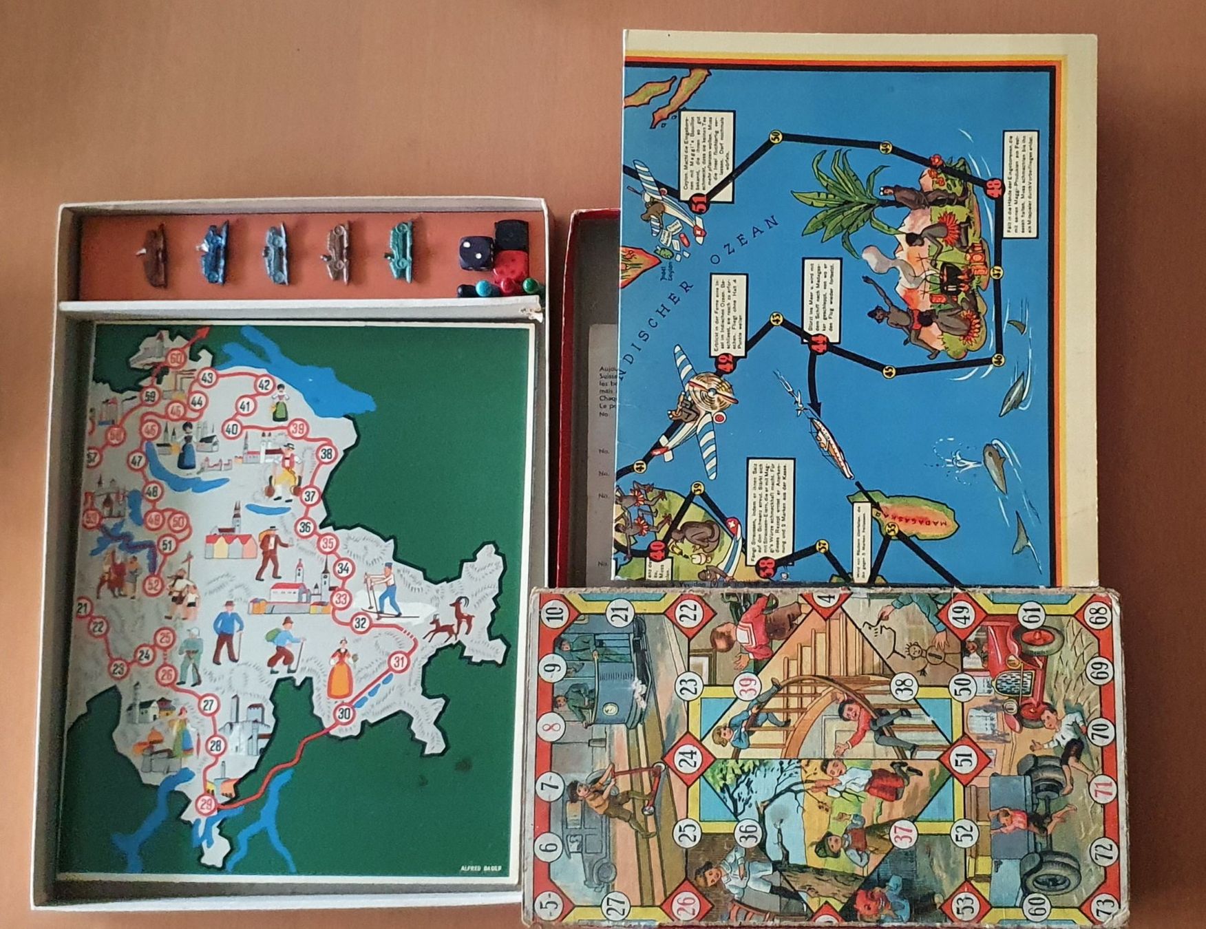 Giochi: 3 antike Brettspiele – Usato da Kreuzlingen venduto da Rschweiz1
